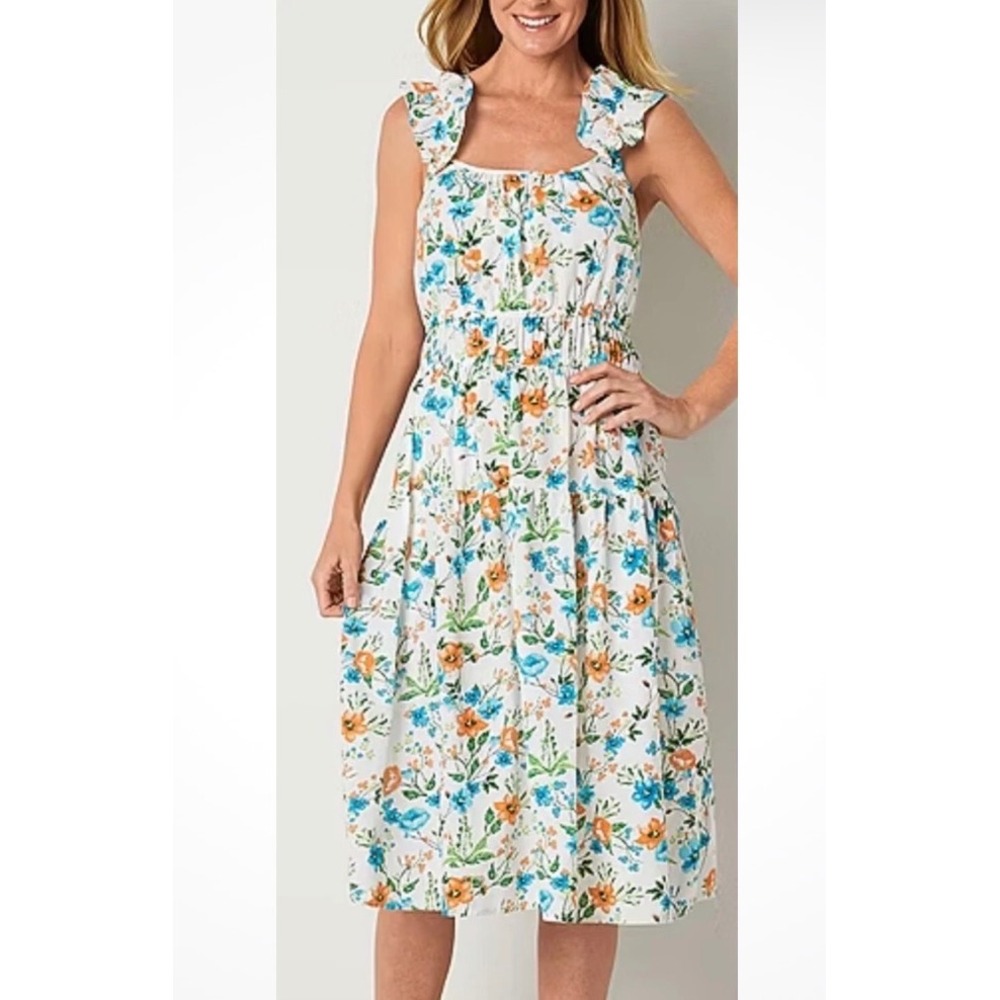 Peyton & Parker Mommy and Me Floral Midi Dress M Smocked Cotton Cottagecore